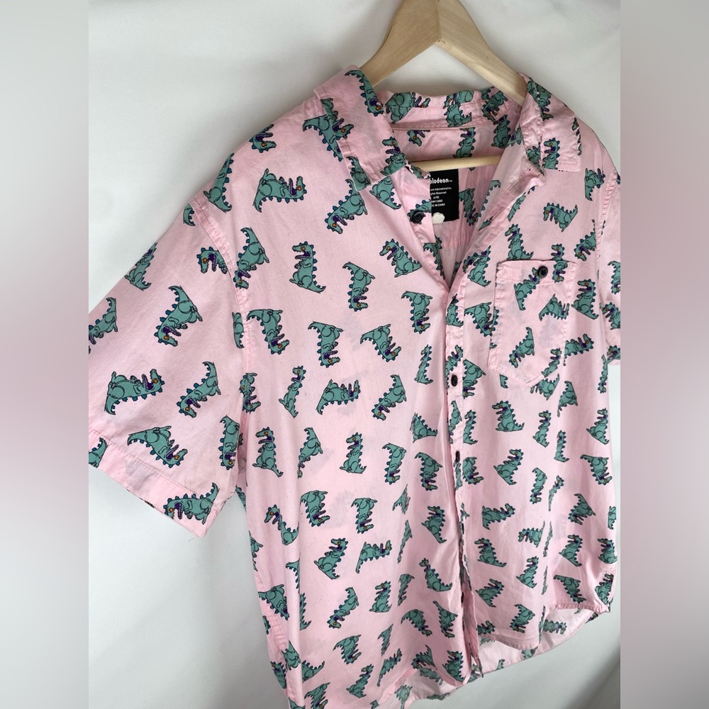 Nickelodeon Rugrats Reptar Button Down Shirt